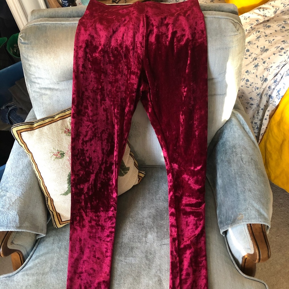 Red Velvet Leggings